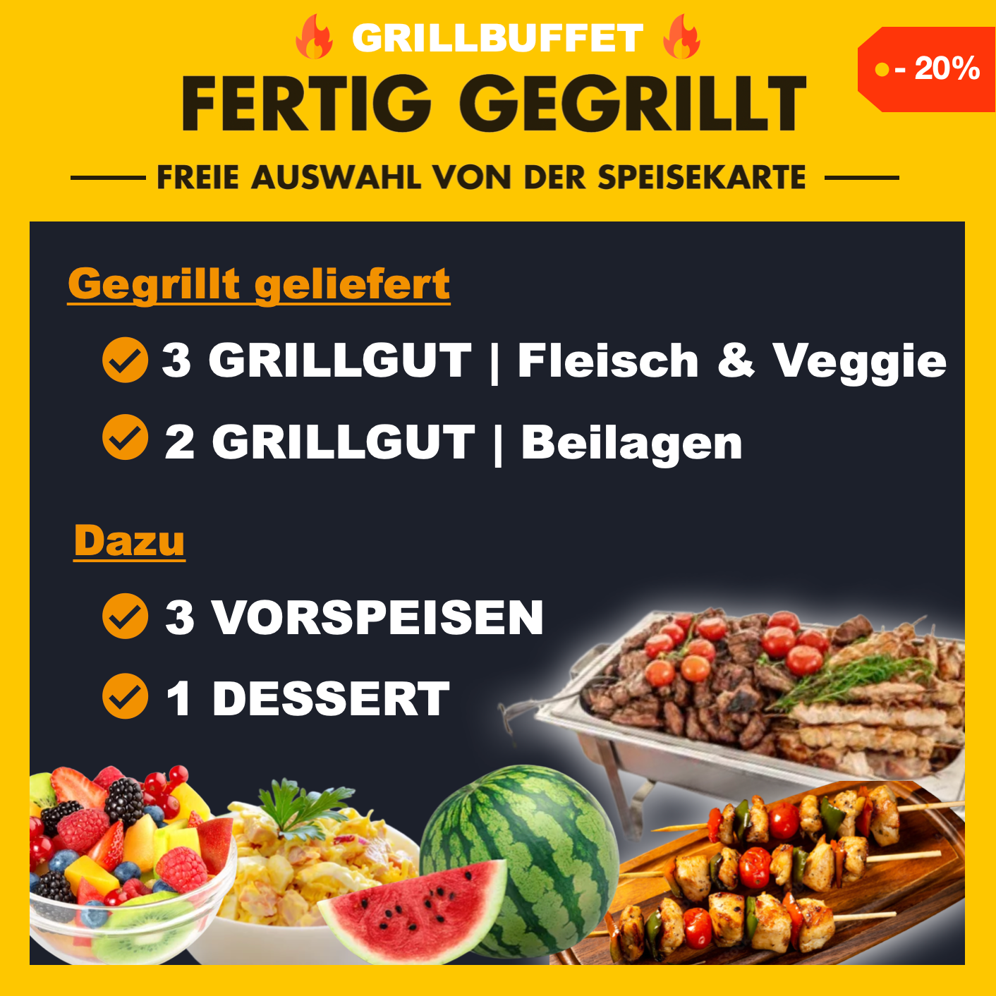 Grillbuffet "Fertig gegrillt"